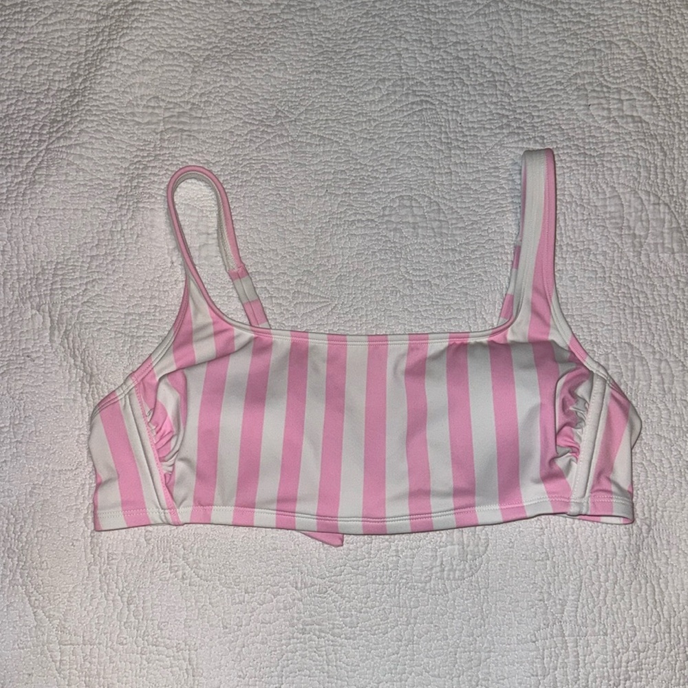 Stoney Clover Lane for Target Pink and White striped bikini top Size D / DD